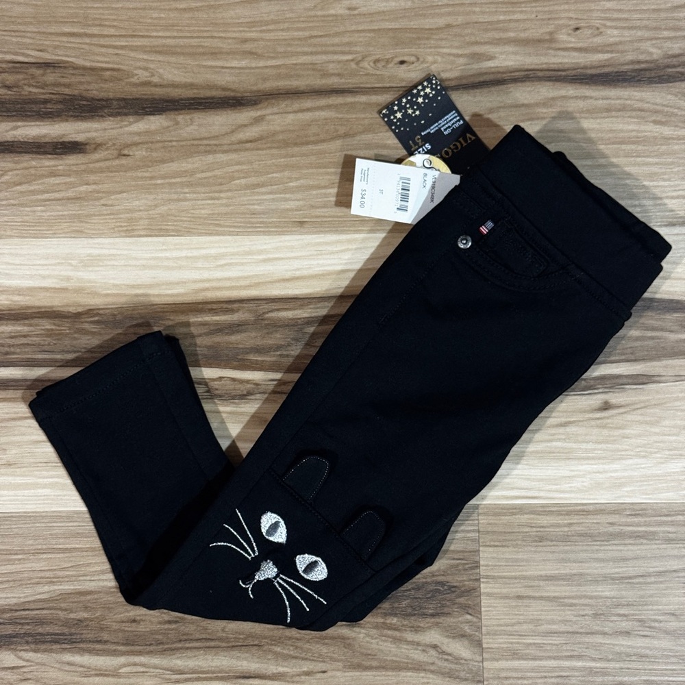 NWT Vigoss Girls 3T Cat Skinny Leggings / Jeggings